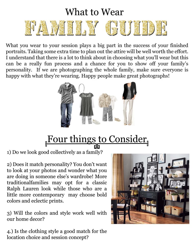 what to wear guide for family photos