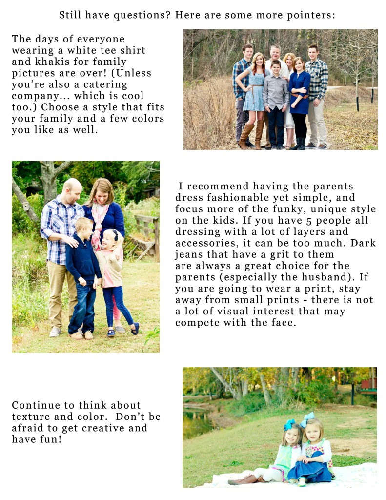 free what to wear guide for family photo session