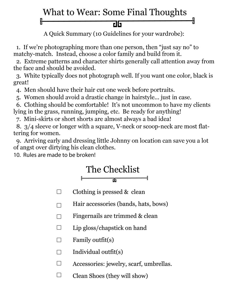 free what to wear guide for family photo session