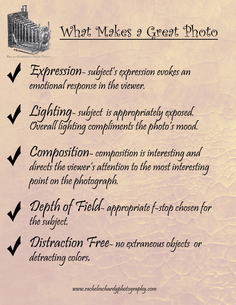 what makes a great photo checklist 