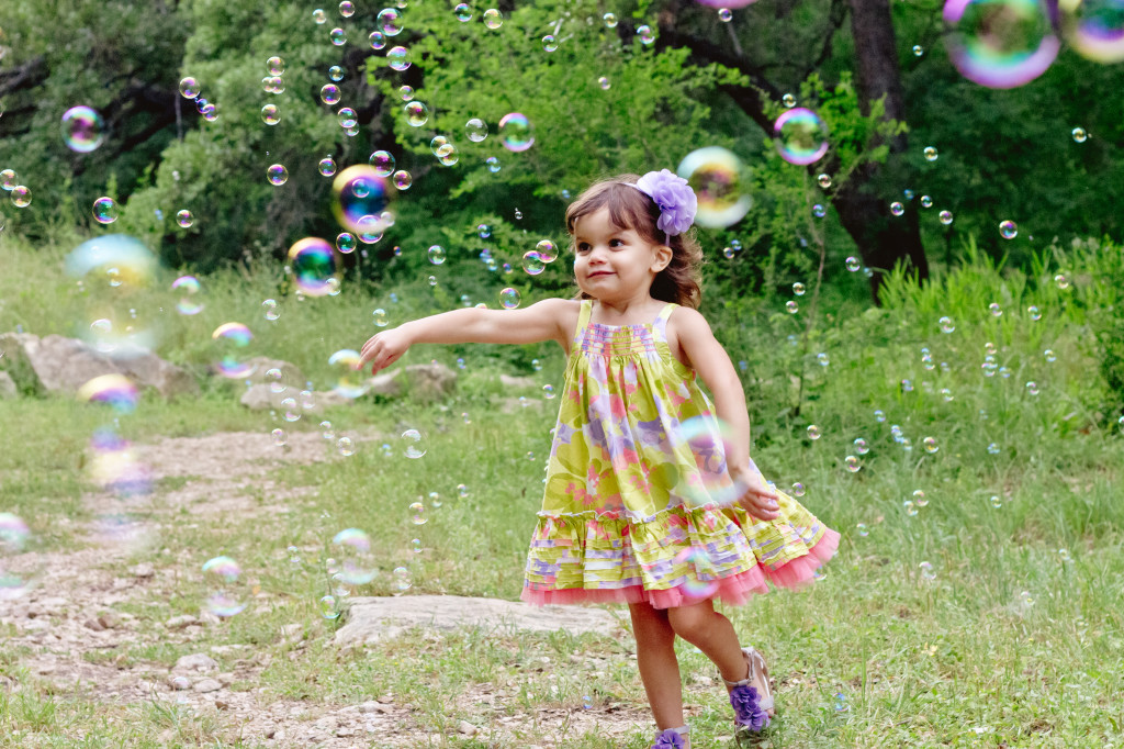 Bubbles are fun for kids and make for great props!